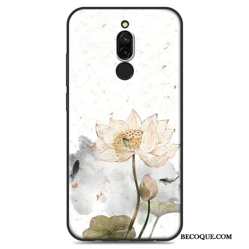 Kuori Redmi 8 Luova Valkoinen Pieni, Kotelo Redmi 8 Pehmeä Neste Murtumaton Punainen