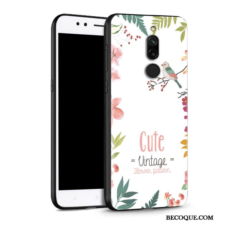 Kuori Redmi 8 Silikoni Pieni Net Red, Kotelo Redmi 8 Puhelimen Kuoret Pesty Suede