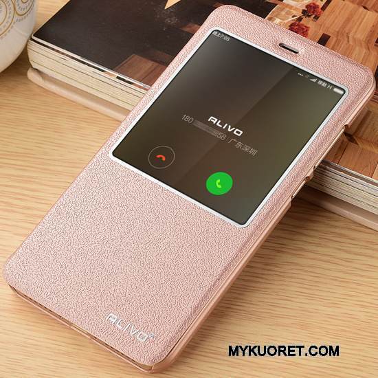 Kuori Redmi Note 4x Kuoret Kova Punainen, Kotelo Redmi Note 4x Nahka Puhelimen Kuoret Jauhe