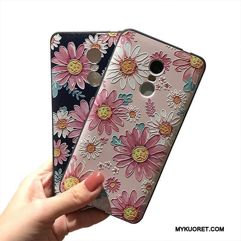 Kuori Redmi Note 4x Laukut Puhelimen Kuoret Korkea, Kotelo Redmi Note 4x Kohokuviointi Punainen Jauhe