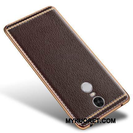 Kuori Redmi Note 4x Nahka Murtumaton Punainen, Kotelo Redmi Note 4x Suojaus Uusi Puhelimen Kuoret