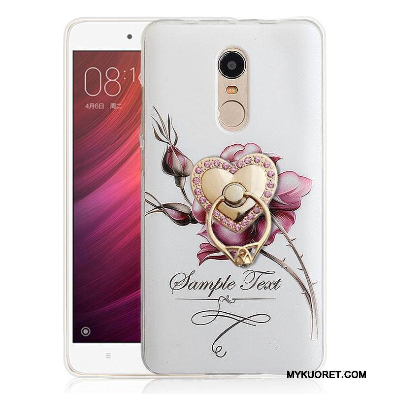 Kuori Redmi Note 4x Silikoni Murtumaton Korkea, Kotelo Redmi Note 4x Kohokuviointi Puhelimen Kuoret Valkoinen