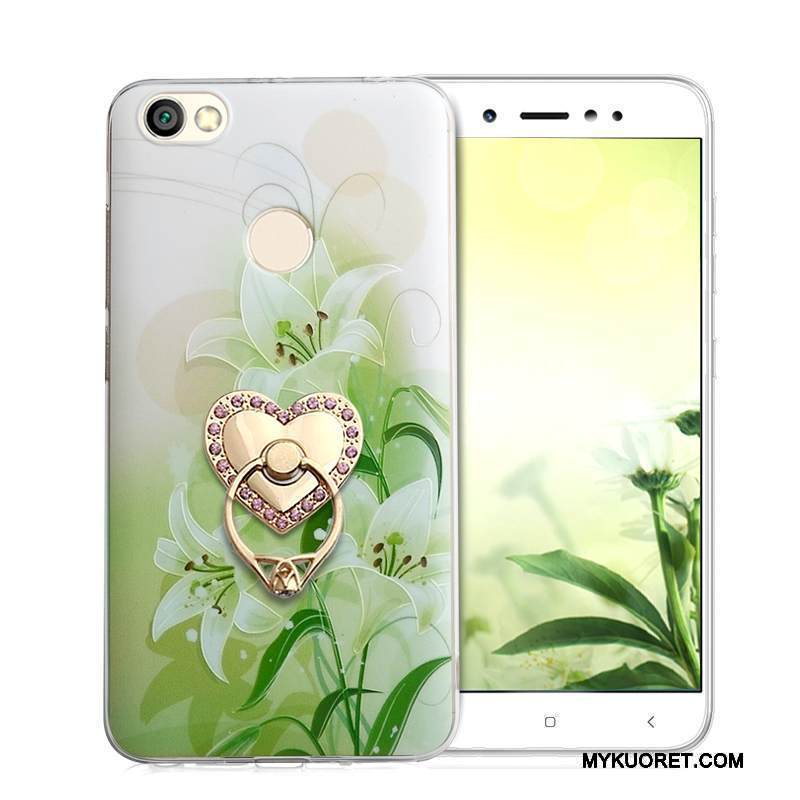 Kuori Redmi Note 5a Kohokuviointi Korkea Puhelimen Kuoret, Kotelo Redmi Note 5a Suojaus Läpinäkyvä Vihreä