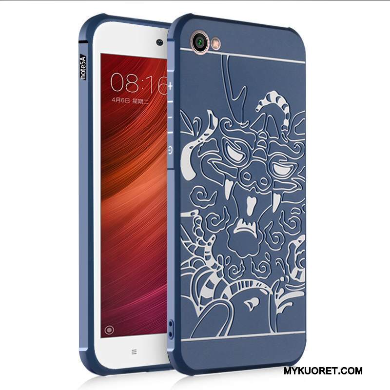 Kuori Redmi Note 5a Pehmeä Neste Pesty Suede Punainen, Kotelo Redmi Note 5a Suojaus Puhelimen Kuoret Pieni