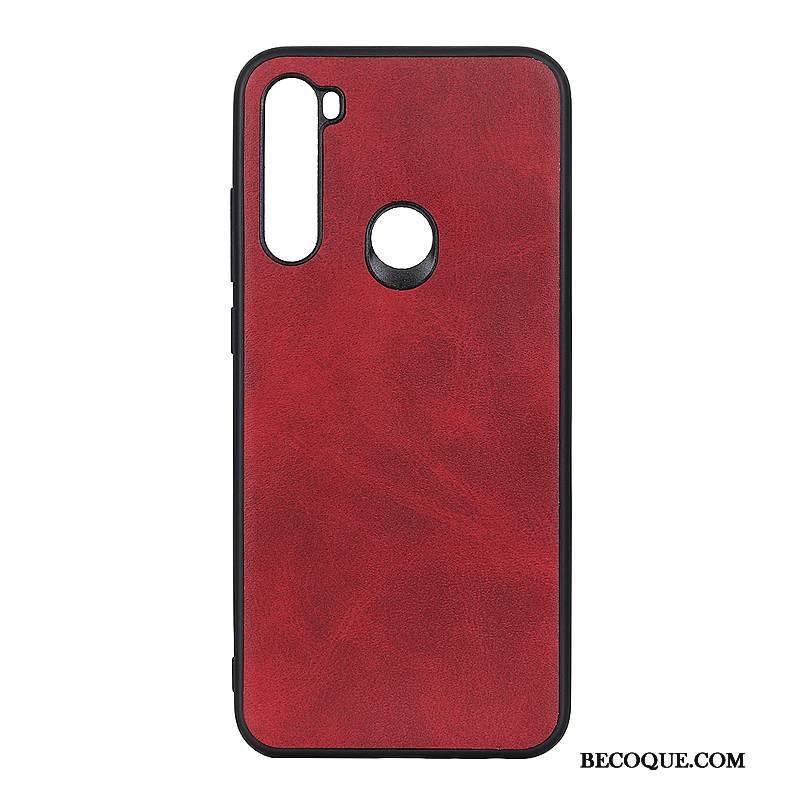 Kuori Redmi Note 8t Laukut Puhelimen Kuoret Punainen, Kotelo Redmi Note 8t Nahka Viini Punainen Kova