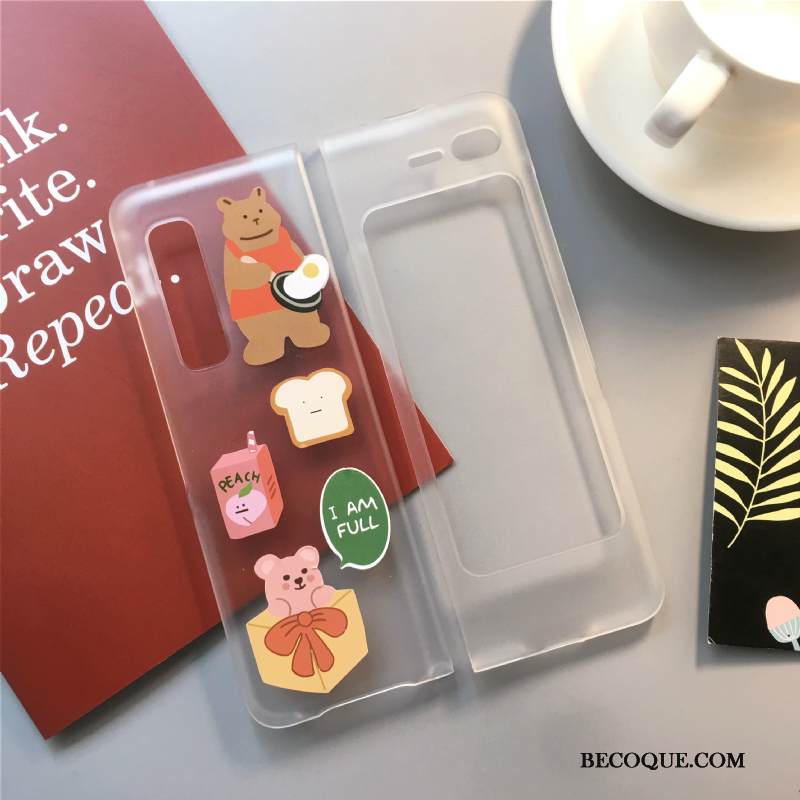 Kuori Samsung Fold Laukut Läpinäkyvä Pesty Suede, Kotelo Samsung Fold Sarjakuva Puhelimen Kuoret Ihana