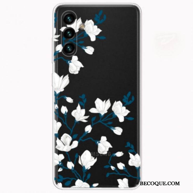 Kuori Samsung Galaxy A13 5G / A04s Valkoiset Kukat