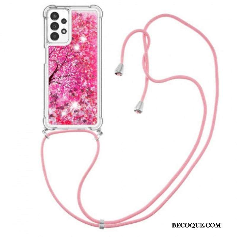 Kuori Samsung Galaxy A13 Paljettipuu Kiristysnyörillä