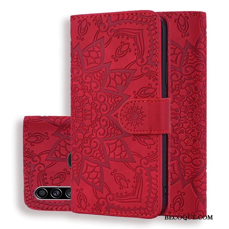 Kuori Samsung Galaxy A20s Suojaus Punainen Murtumaton, Kotelo Samsung Galaxy A20s Kuoret Toteemi Kukka