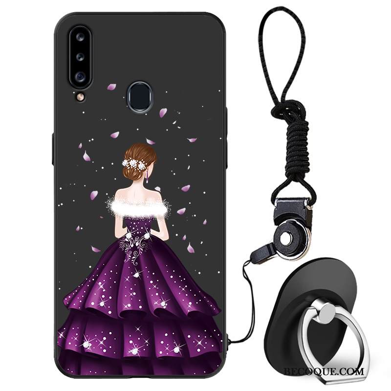 Kuori Samsung Galaxy A20s Tila Murtumaton Sideharso, Kotelo Samsung Galaxy A20s Laukut Pesty Suede Suuntaus