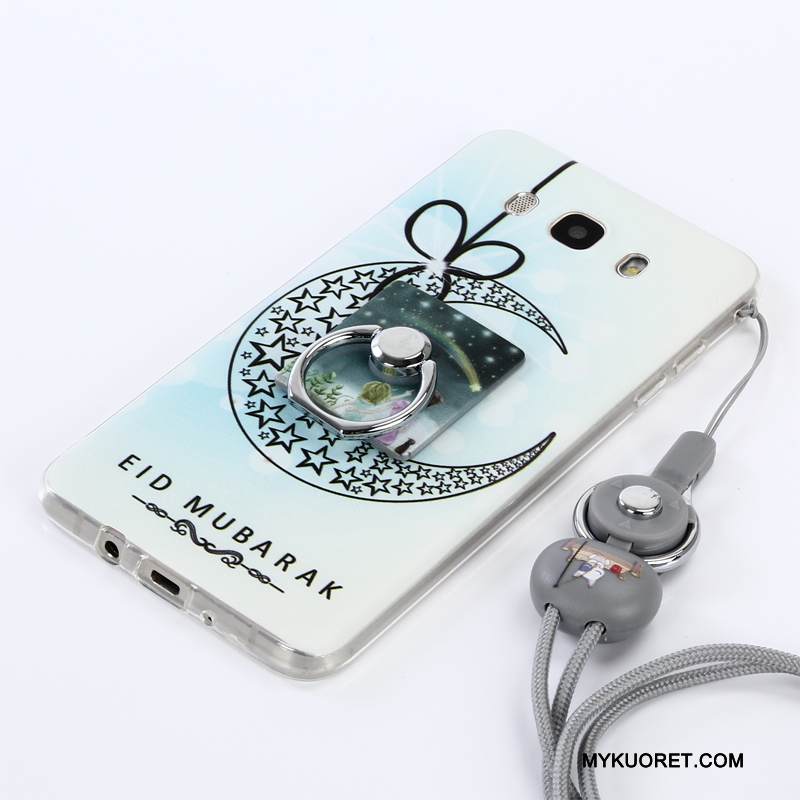 Kuori Samsung Galaxy A3 2015 Silikoni Valkoinen Puhelimen Kuoret, Kotelo Samsung Galaxy A3 2015 Pehmeä Neste Ripustettavat Koristeet Murtumaton