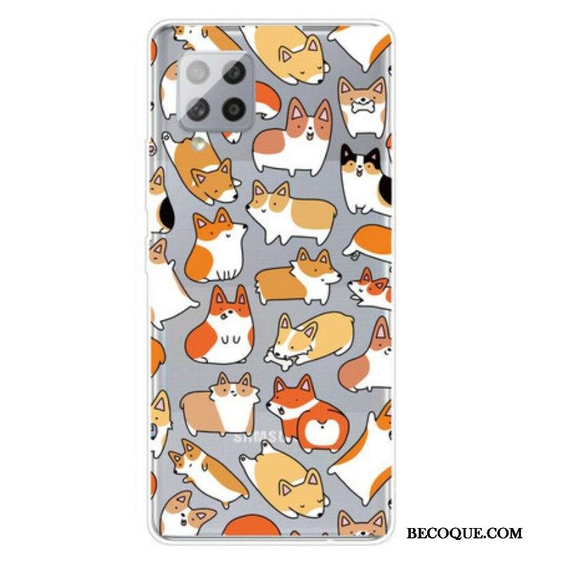 Kuori Samsung Galaxy A42 5G Saumaton Useita Koiria