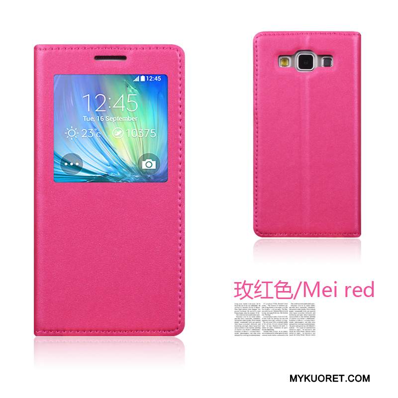 Kuori Samsung Galaxy A5 2015 Kuoret Puhelimen Kuoret Punainen, Kotelo Samsung Galaxy A5 2015 Nahka