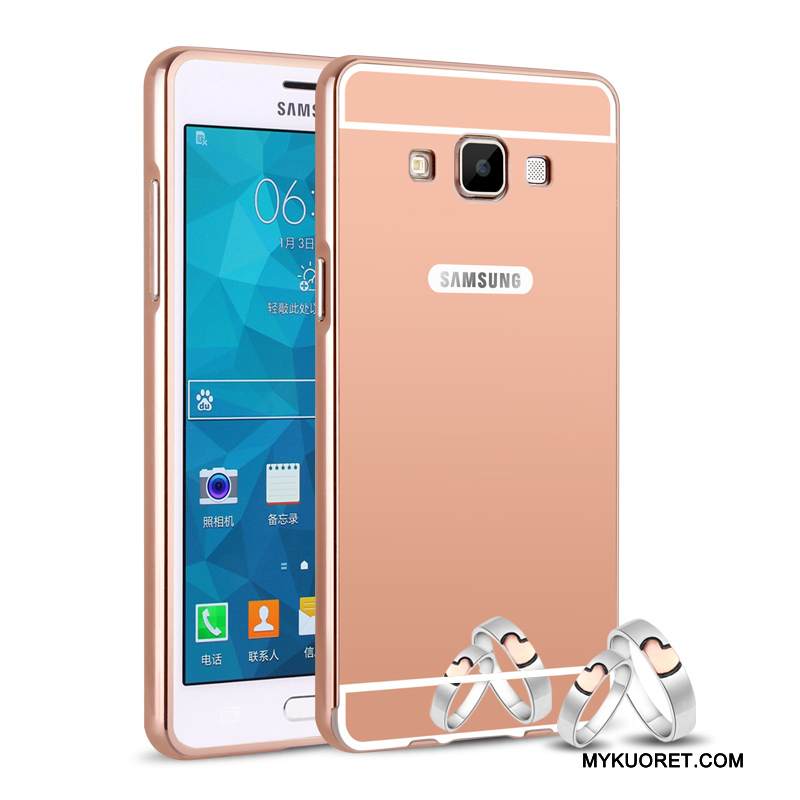 Kuori Samsung Galaxy A5 2015 Metalli Murtumaton Takakansi, Kotelo Samsung Galaxy A5 2015 Suojaus Jauhe Kehys