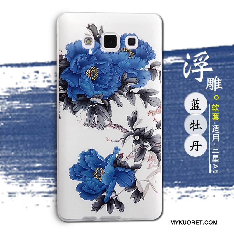 Kuori Samsung Galaxy A5 2015 Pehmeä Neste Murtumaton Ihana, Kotelo Samsung Galaxy A5 2015 Silikoni Sininen