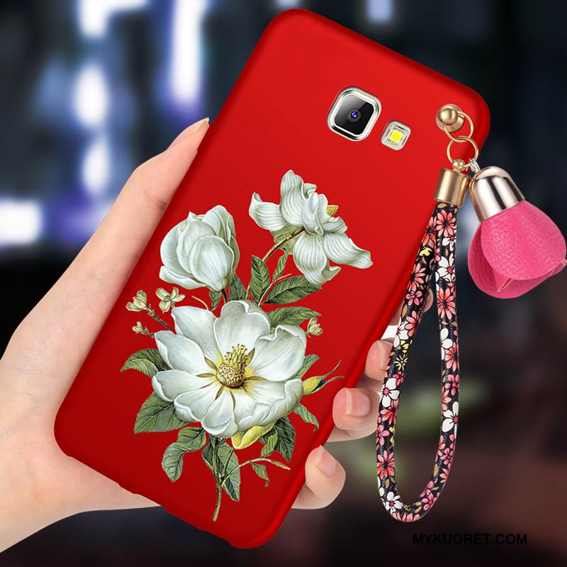 Kuori Samsung Galaxy A5 2016 Pehmeä Neste Punainen Kevyt, Kotelo Samsung Galaxy A5 2016 Laukut Trendi Murtumaton