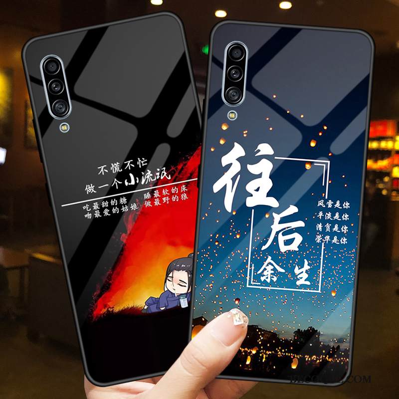 Kuori Samsung Galaxy A50s Laukut Peili Lasi, Kotelo Samsung Galaxy A50s Karkaisu Musta