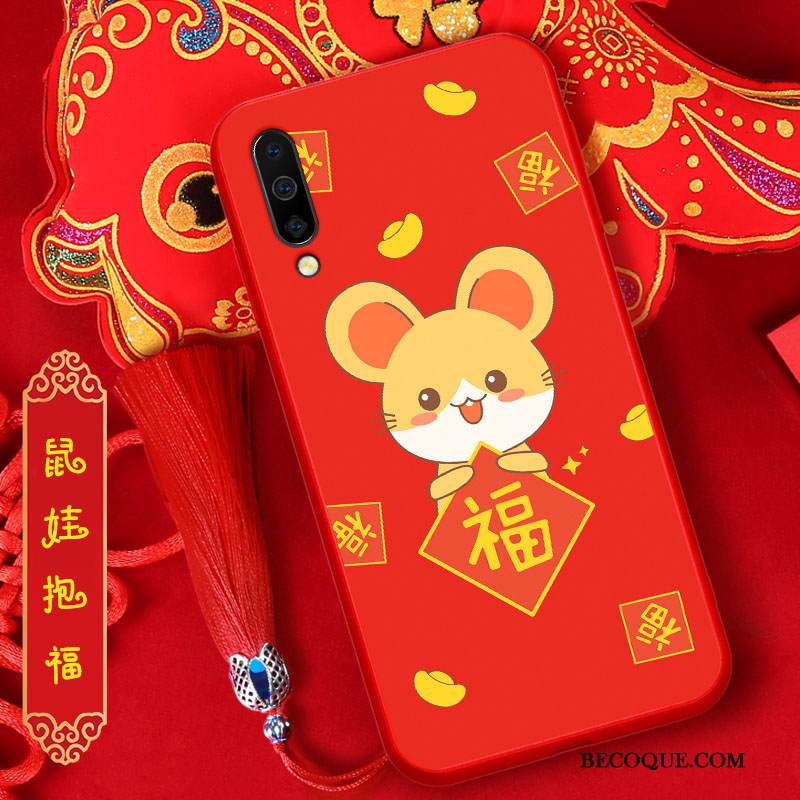 Kuori Samsung Galaxy A50s Suojaus Murtumaton Rotta, Kotelo Samsung Galaxy A50s Maalaus Trendi Punainen