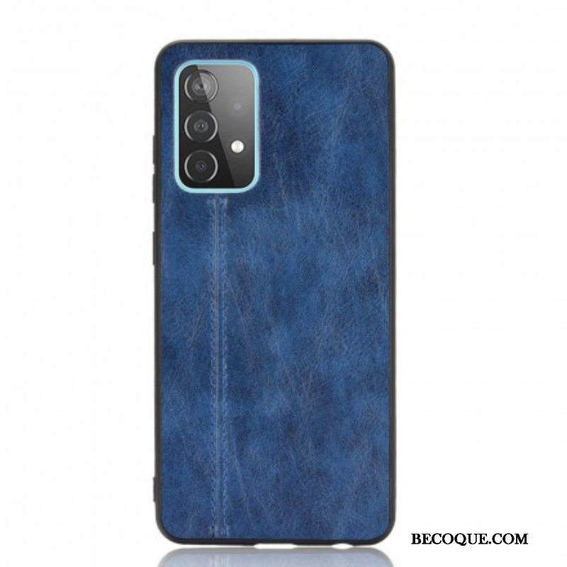 Kuori Samsung Galaxy A52 4G / A52 5G / A52s 5G Couture-nahkaefekti