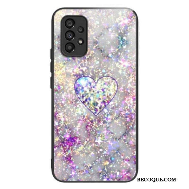 Kuori Samsung Galaxy A53 5G Glitter Heart Karkaistu Lasi | mykuoret.com Kuori Samsung Galaxy A53 5G Glitter Heart Karkaistu Lasi