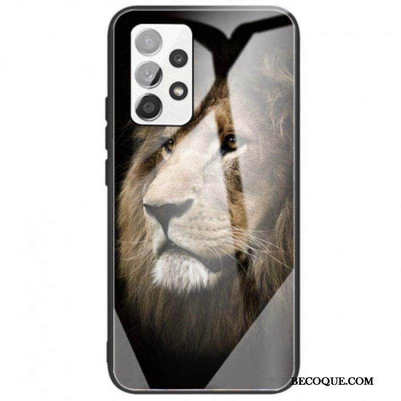 Kuori Samsung Galaxy A53 5G Lion Head Karkaistu Lasi