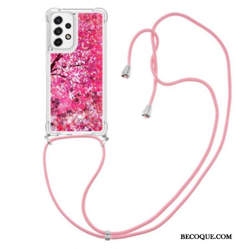 Kuori Samsung Galaxy A53 5G Paljettipuu Kiristysnyörillä