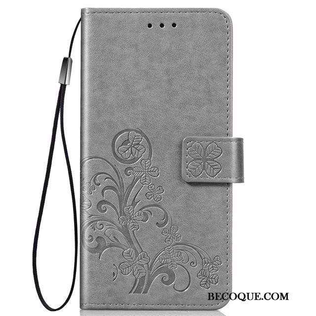 Kuori Samsung Galaxy A60 Nahka Puhelimen Kuoret Harmaa, Kotelo Samsung Galaxy A60 Kuoret Murtumaton