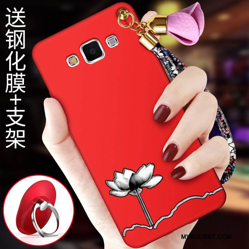 Kuori Samsung Galaxy A7 2015 Laukut Puhelimen Kuoret Punainen, Kotelo Samsung Galaxy A7 2015 Silikoni