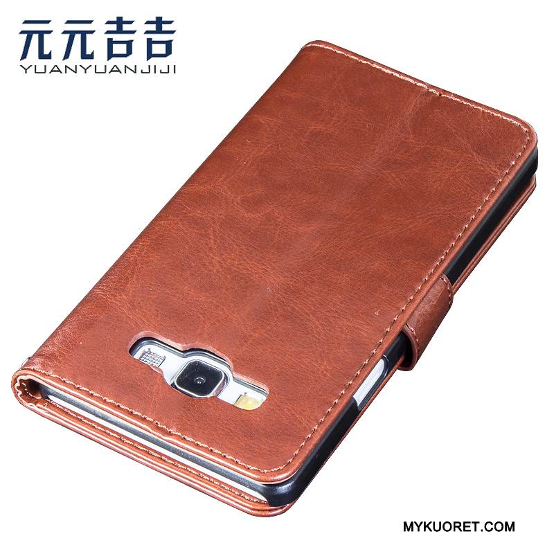 Kuori Samsung Galaxy A7 2015 Nahka Puhelimen Kuoret Murtumaton, Kotelo Samsung Galaxy A7 2015 Suojaus