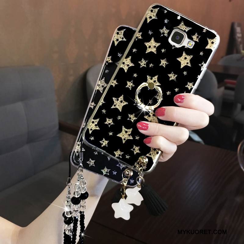 Kuori Samsung Galaxy A7 2016 Luova Fringed Musta, Kotelo Samsung Galaxy A7 2016 Persoonallisuus Puhelimen Kuoret