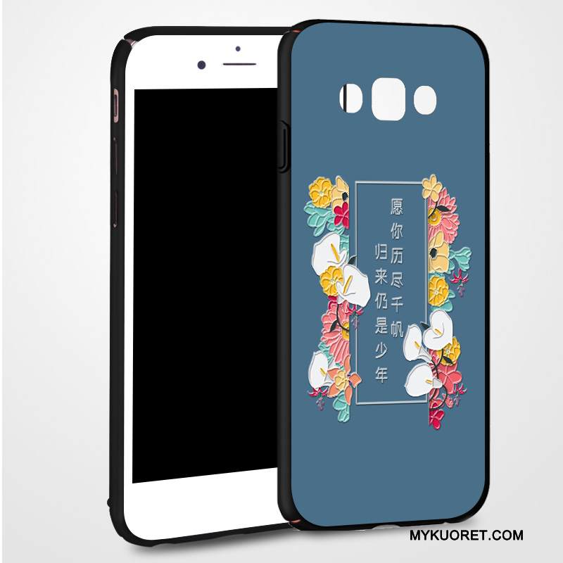 Kuori Samsung Galaxy A8 Laukut Murtumaton Tummansininen, Kotelo Samsung Galaxy A8 Pehmeä Neste Puhelimen Kuoret Persoonallisuus