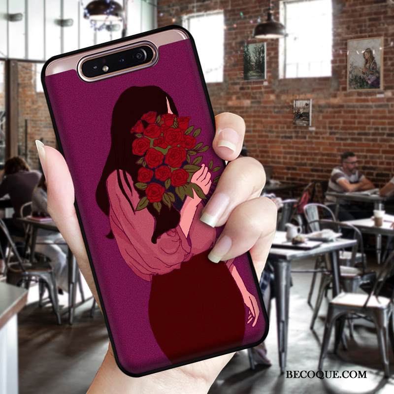 Kuori Samsung Galaxy A80 Pehmeä Neste Punainen Tuuli, Kotelo Samsung Galaxy A80 Suojaus Eurooppa Murtumaton