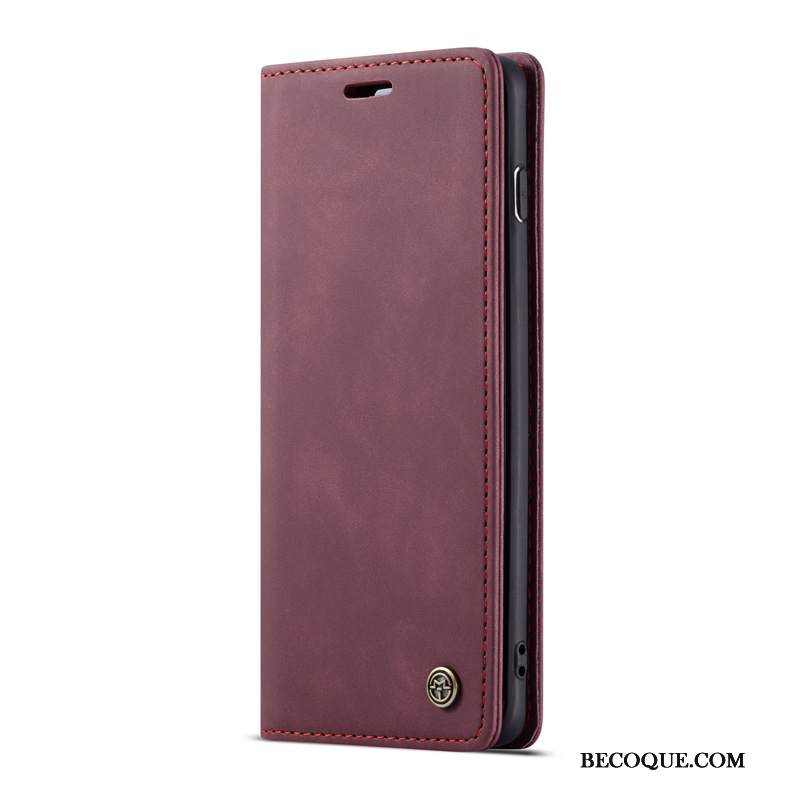 Kuori Samsung Galaxy A80 Suojaus Viini Punainen Puhelimen Kuoret, Kotelo Samsung Galaxy A80 Nahka