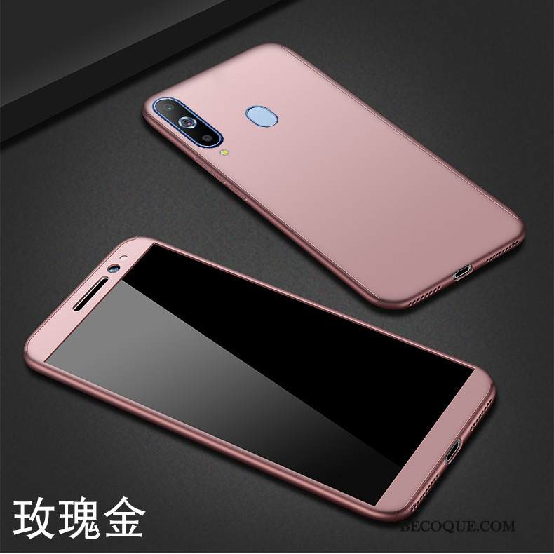 Kuori Samsung Galaxy A8s Laukut Pinkki Murtumaton, Kotelo Samsung Galaxy A8s Luova Puhelimen Kuoret Pesty Suede