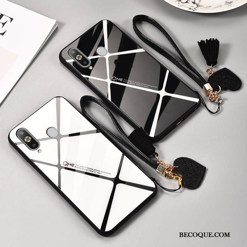 Kuori Samsung Galaxy A8s Laukut Puhelimen Kuoret Persoonallisuus, Kotelo Samsung Galaxy A8s Silikoni Pleedi Valkoinen