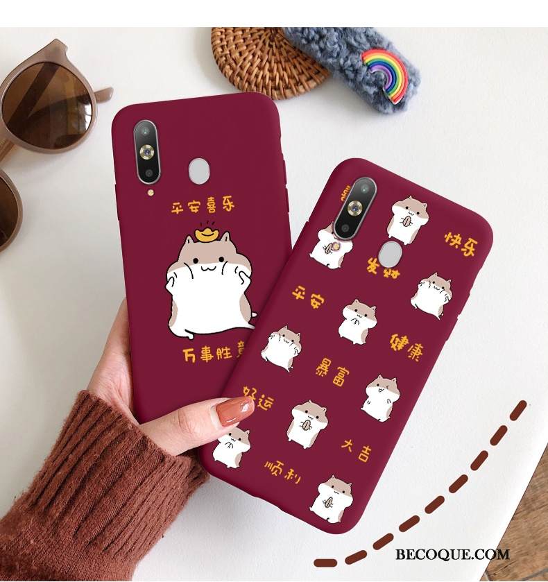 Kuori Samsung Galaxy A8s Pehmeä Neste Pesty Suede Puhelimen Kuoret, Kotelo Samsung Galaxy A8s Luova Kiinalainen Tyyli Ohut