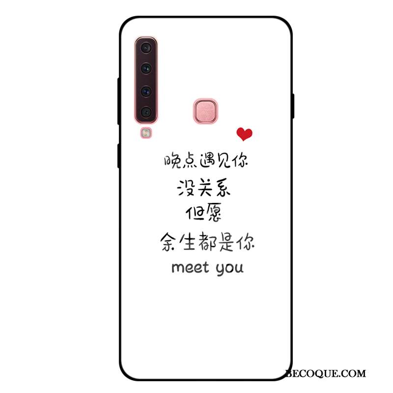 Kuori Samsung Galaxy A9 2018 Silikoni Rakastunut Valkoinen, Kotelo Samsung Galaxy A9 2018 Laukut Murtumaton Puhelimen Kuoret