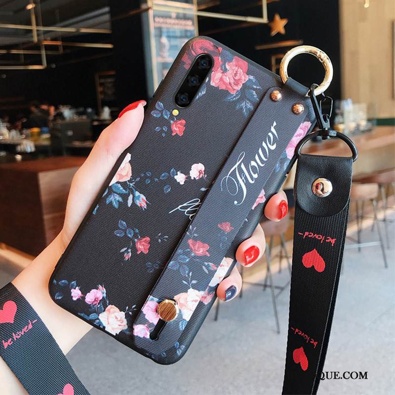 Kuori Samsung Galaxy A90 5g Pehmeä Neste Persoonallisuus Ripustettava Kaula, Kotelo Samsung Galaxy A90 5g Suojaus Murtumaton Musta