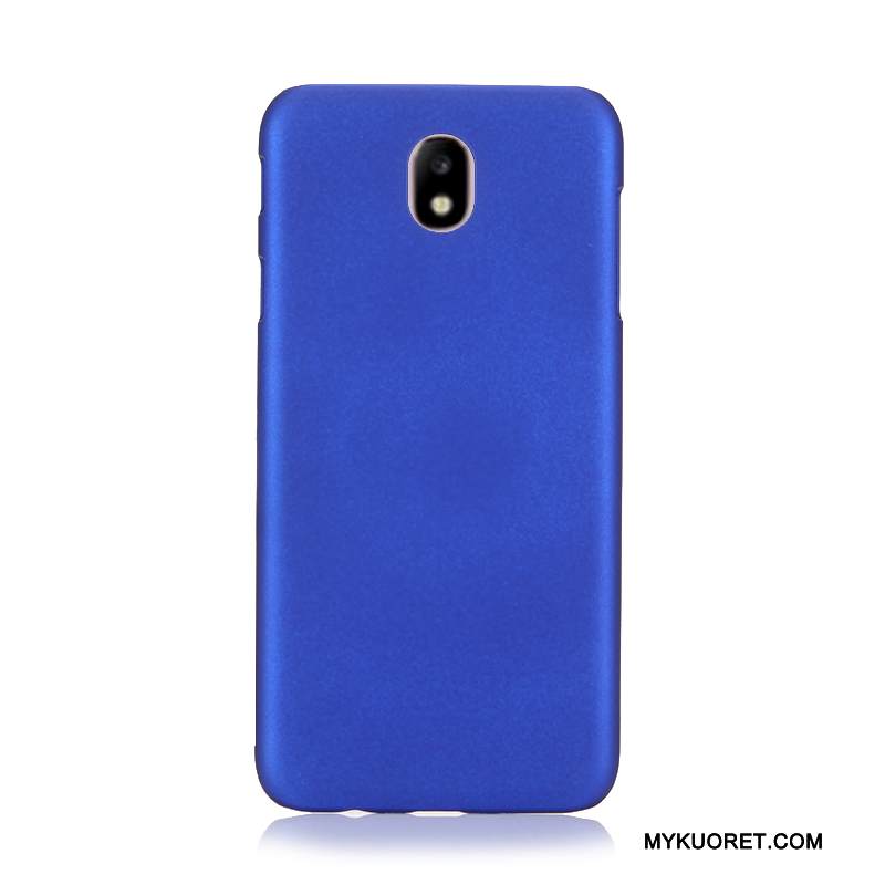 Kuori Samsung Galaxy J3 2017 Laukut Kova Puhelimen Kuoret, Kotelo Samsung Galaxy J3 2017 Suojaus Sininen Pesty Suede