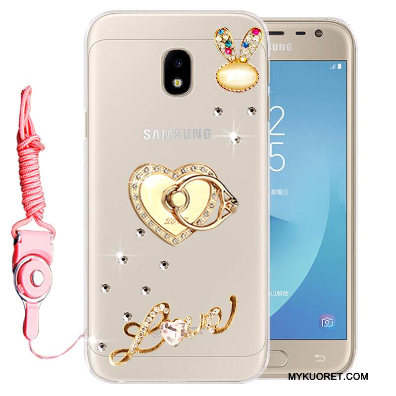 Kuori Samsung Galaxy J3 2017 Pehmeä Neste Puhelimen Kuoret Kulta, Kotelo Samsung Galaxy J3 2017 Strassi Murtumaton