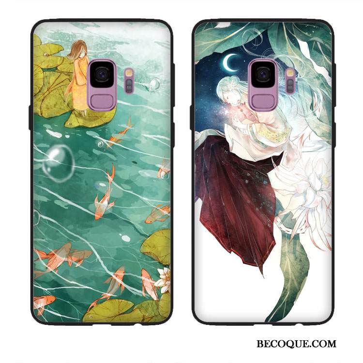 Kuori Samsung Galaxy J6 Kohokuviointi Kiinalainen Tyyli Tuuli, Kotelo Samsung Galaxy J6 Vihreä Kauneus