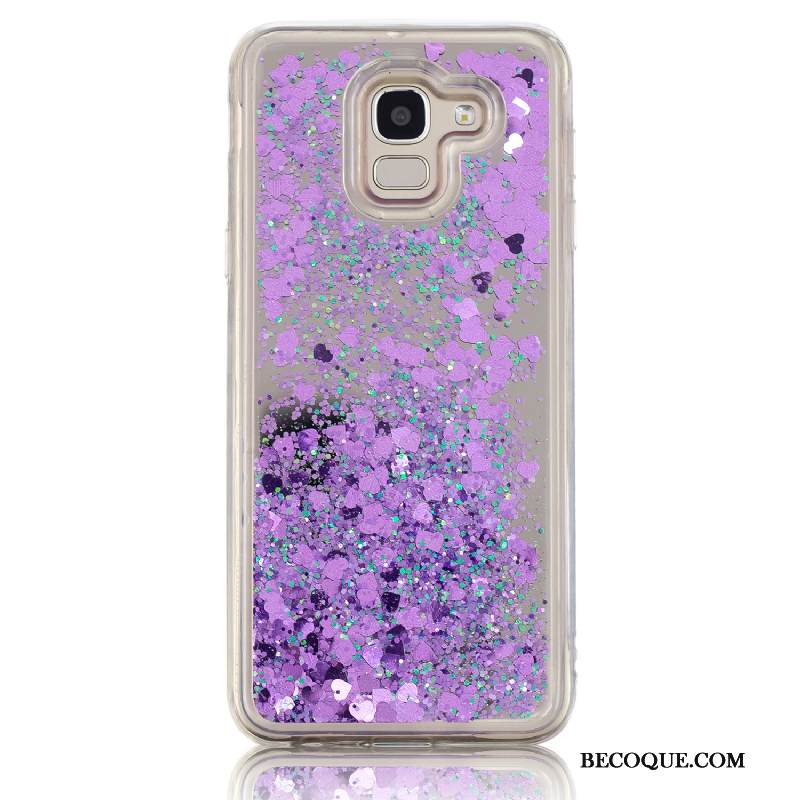 Kuori Samsung Galaxy J6 Laukut Peili Violetti, Kotelo Samsung Galaxy J6 Suojaus Puhelimen Kuoret Pinnoitus
