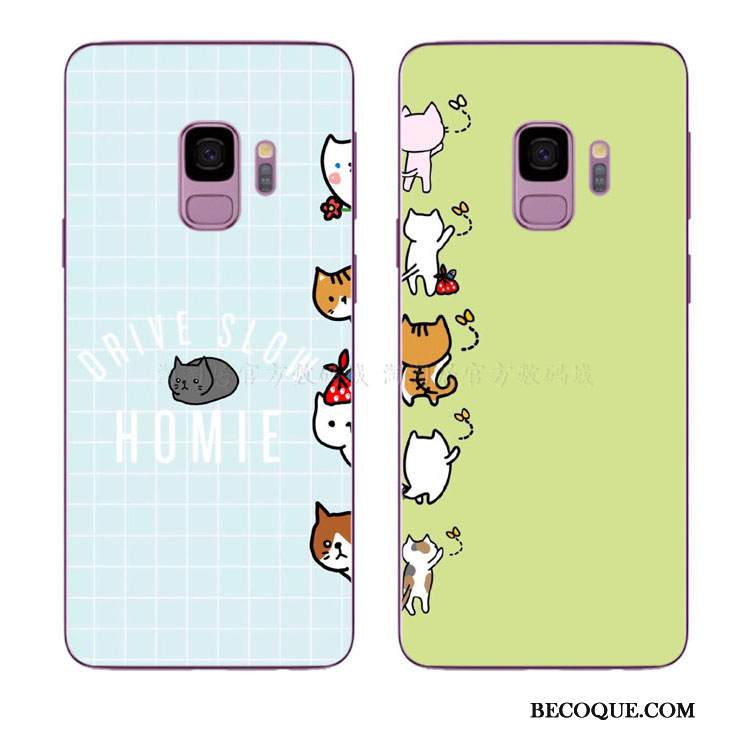 Kuori Samsung Galaxy J6 Sarjakuva Puhelimen Kuoret Kissa, Kotelo Samsung Galaxy J6 Vihreä Ihana