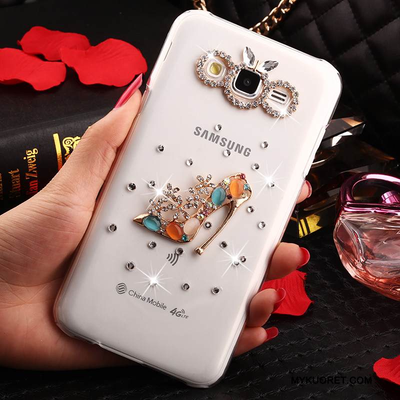 Kuori Samsung Galaxy J7 2015 Strassi Trendi Läpinäkyvä, Kotelo Samsung Galaxy J7 2015 Suojaus Puhelimen Kuoret Murtumaton