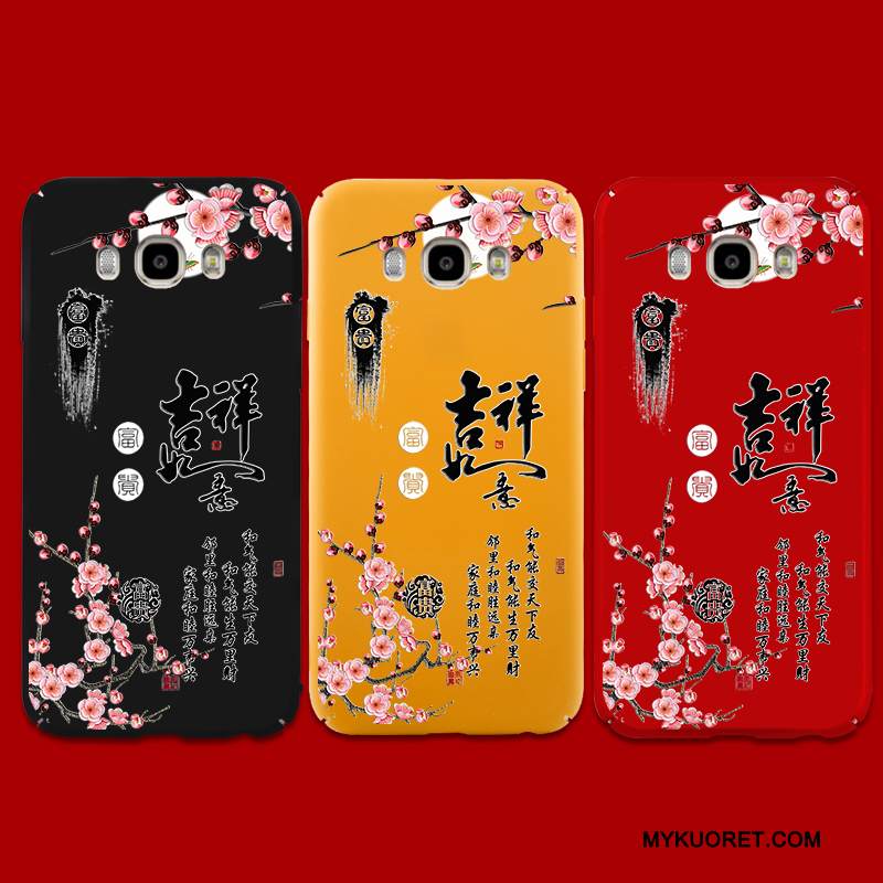 Kuori Samsung Galaxy J7 2016 Laukut Pesty Suede Ihana, Kotelo Samsung Galaxy J7 2016 Monivärinen Kova Joulu