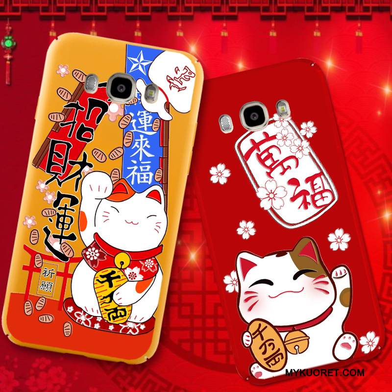 Kuori Samsung Galaxy J7 2016 Luova Ripustettavat Koristeet Puhelimen Kuoret, Kotelo Samsung Galaxy J7 2016 Pesty Suede Murtumaton