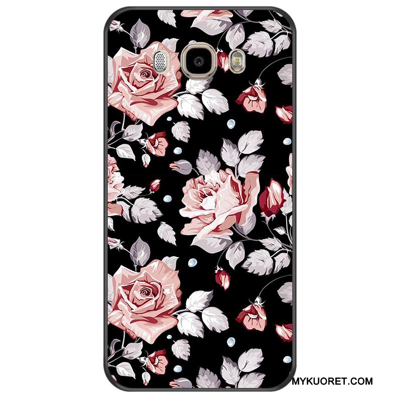 Kuori Samsung Galaxy J7 2016 Silikoni Musta Puhelimen Kuoret, Kotelo Samsung Galaxy J7 2016 Suojaus