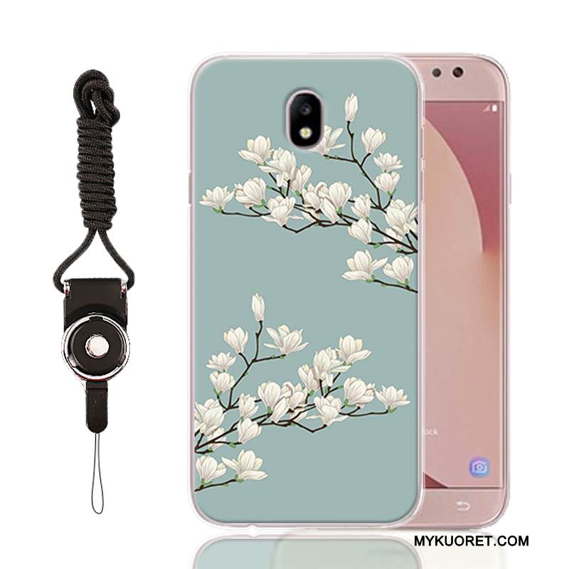 Kuori Samsung Galaxy J7 2017 Sarjakuva Vaaleansininen Murtumaton, Kotelo Samsung Galaxy J7 2017 Pehmeä Neste Puhelimen Kuoret