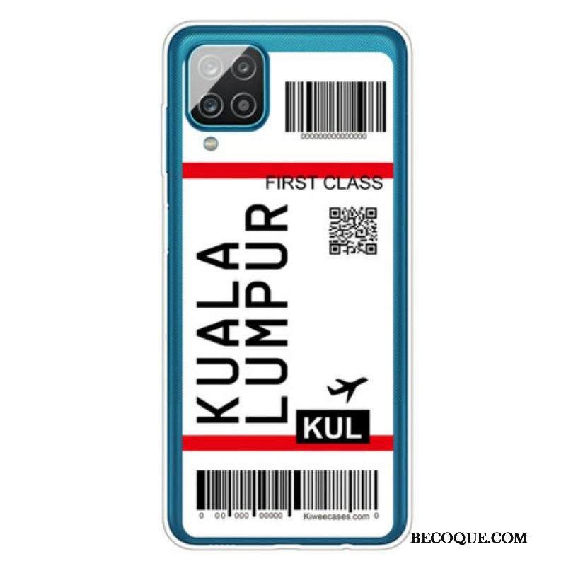 Kuori Samsung Galaxy M12 / A12 Boarding Pass Kuala Lumpuriin