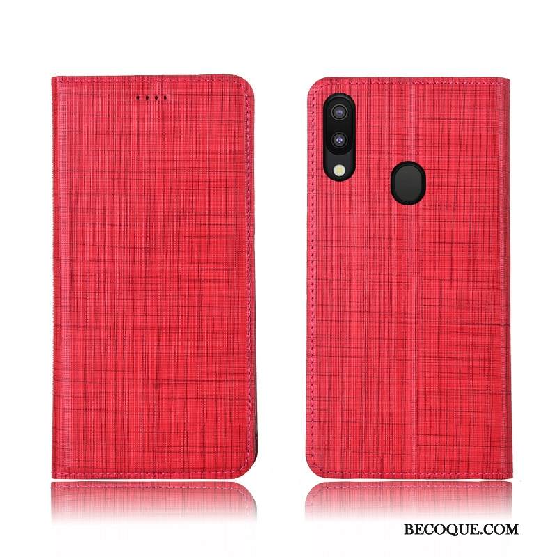 Kuori Samsung Galaxy M20 Kuoret Pesty Suede Punainen, Kotelo Samsung Galaxy M20 Laukut Uusi Puhelimen Kuoret